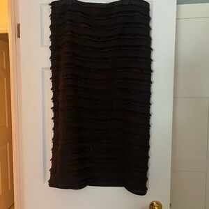 H&M Black Textured Pencil Skirt